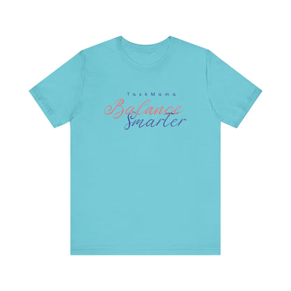 Light blue t-shirt with text design on a white background