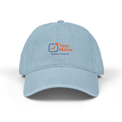 Light blue cap with 'Task Mama' logo on a white background