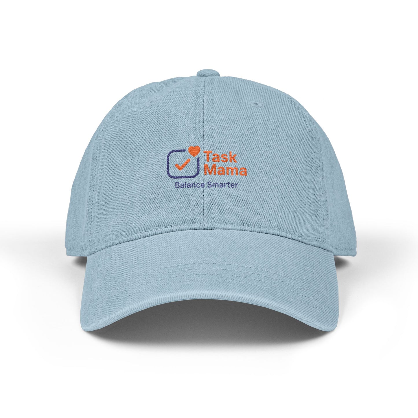 Light blue cap with 'Task Mama' logo on a white background