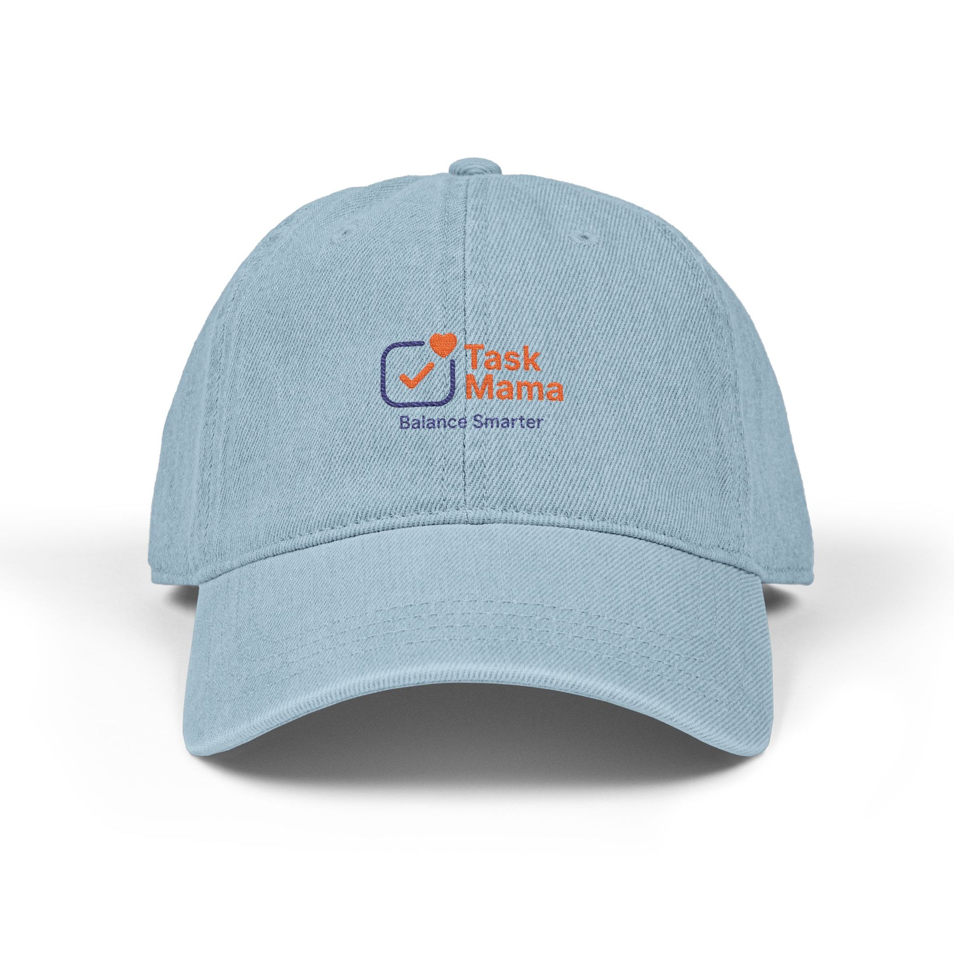 Light blue cap with 'Task Mama' logo on a white background