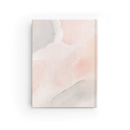 Abstract art print with soft pink and gray gradient on a white background