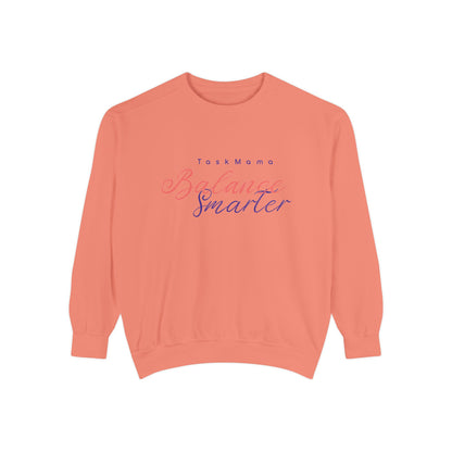 Coral sweatshirt with text on a white background