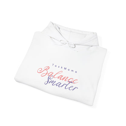 White shirt with text 'Task Mama Balance Smarter' on a white background