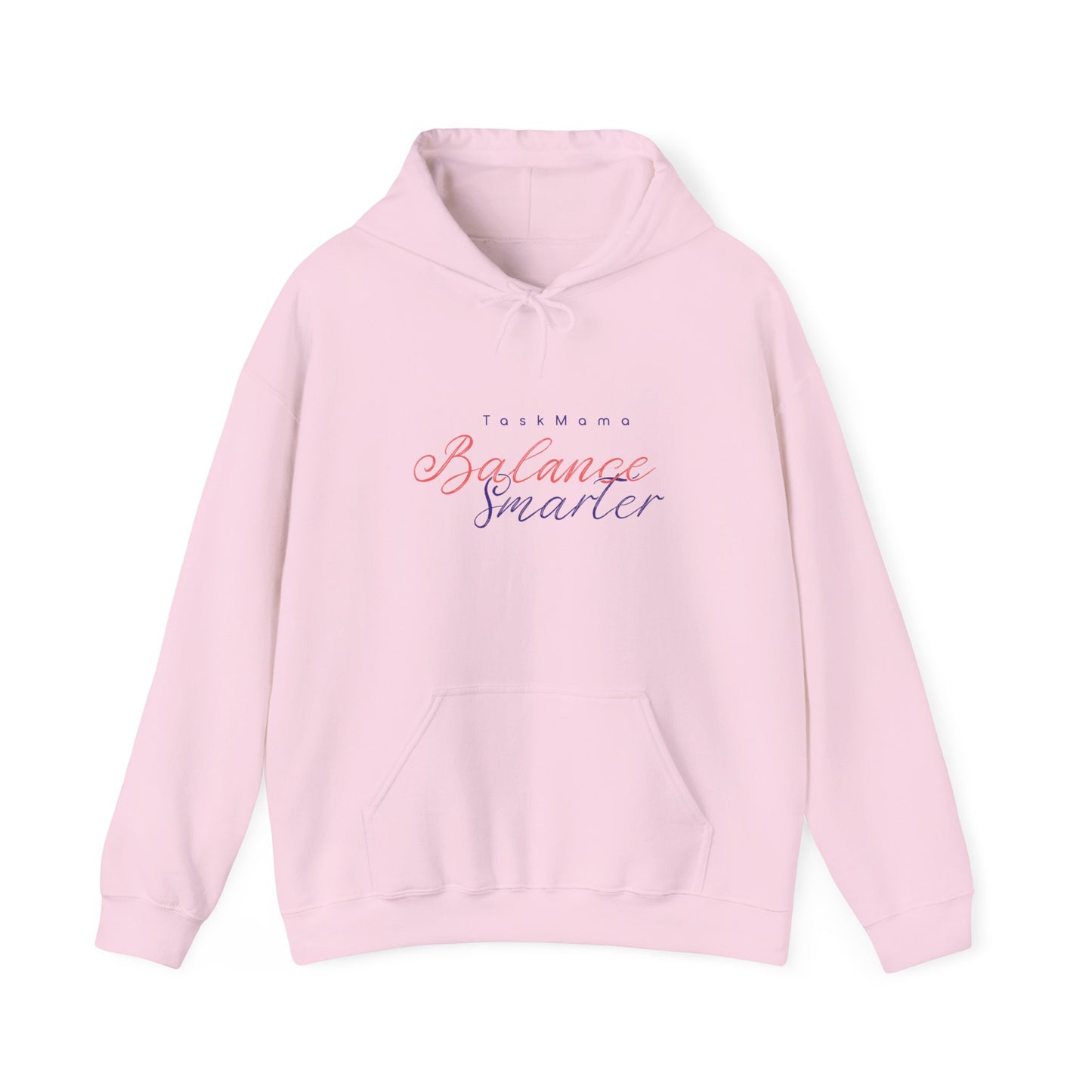 Pink hoodie with text on a white background