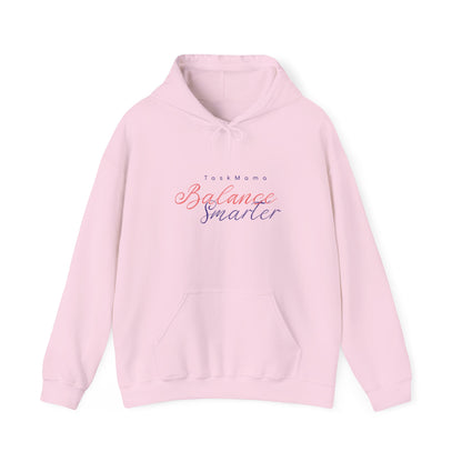 Pink hoodie with text on a white background
