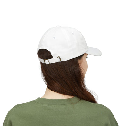 Person wearing a white cap and green shirt on a white background